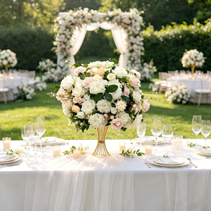 <b>Silk</b> Roses 60cm Wedding Centerpieces Table Decorations Floral Arrangements Flower Ball Center Pieces for Table Artificial Flower - Product Image 1