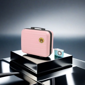 <span class=keywords><strong>Bolsa</strong></span> de maquillaje para <span class=keywords><strong>mujer</strong></span> de alta calidad, estuche cosmético de carcasa dura con logotipo personalizado con cierre de cremallera, Material de PC ABS de moda para viajes - Product Image 6