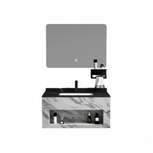 Metal Sintered Stone Bathroom Furniture <b>Vanity</b> Under Counter Basin Smart Mirror Waterproof Splash Proof Dressing <b>Table</b> - Product Image 1