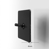 Interruptor de Pared de Acero Inoxidable Negro Nórdico Premium con Interruptor de Palanca Moleteado y USB C, Montaje Empotrado 86, para Hogar y Hotel, OEM