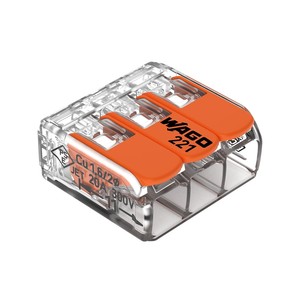1 Brand New Original Item Plc <strong>221</strong> <strong>413</strong> Lever Nuts Jar of 50 Compact Splicing Connectors 3 Conductor Product - Product Image 1
