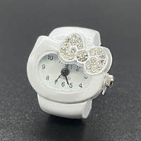 Nouvelle montre à quartz pour enfants, mode enfantine, mignonne, en alliage, en forme de chaton, avec des bonbons colorés, adorable