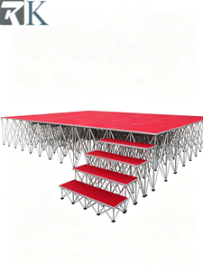 เวทีไม้อัดแบบกำหนดเอง เวทีอลูมิเนียม โครงอลูมิเนียม เวทีเคลื่อนที่สำหรับงานแต่งงาน การแสดง นิทรรศการ และงานดนตรี - Product Image 2