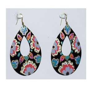 2025 Shenzhen China Jewelry Fair Brass Casual Jewelry Festival martillado pendientes coloridos guantes para mujeres - Product Image 4