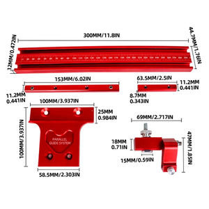 Système de guidage de rail parallèle Ensemble de pistes de scie circulaire en alliage d'aluminium Support de rail de guidage fixe pour scie sur <span class=keywords><strong>piste</strong></span> Coupes répétables - Product Image 5