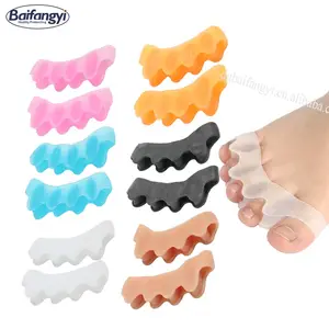 Fast Pain Relief Hammer Toe Spreader Bunion Protect Silicone Orthopedic Bunion Corrector Five-Hole Toe Separator