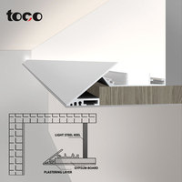 Produit d'éclairage de gypse de plafond intérieur de maison de haute qualité Profil LED en aluminium Profil de lumière en aluminium d'angle à 45 degrés