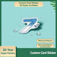 Honli - Calcomanía de PVC con Diseño de Dibujos Animados y Números Personalizados, Resistente al Agua, para Niños, para Laptop, Teléfono, Botella de Agua, Regalo