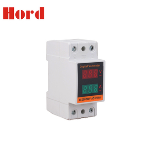 มิเตอร์ดิจิตอลแบบติดราง DIN พร้อมจอแสดงผล LED สีแดงเขียว AC60-500V 0-100A แอมมิเตอร์ โวลต์มิเตอร์ มัลติฟังก์ชั่น วัดแรงดันและกระแสไฟฟ้า - Product Image 4