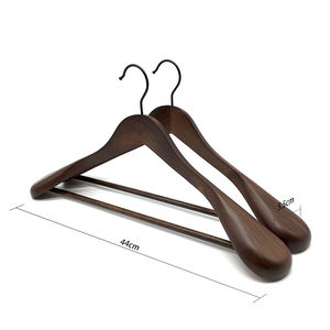 Perchas de madera personalizadas para hotel, de venta caliente, fabricante directo, perchas de madera vintage con logotipo - Product Image 5