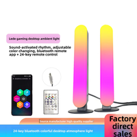 Lampe d'ambiance LED colorée pour bureau, alimentée par USB, avec télécommande et application, son de qualité gaming, éclairage intelligent, directement de l'usine