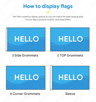 Bandera Publicitaria Promocional de Poliéster de 3x5 pies, Banderas Personalizadas de Doble Cara, Bandera Grande Personalizada con Logotipo, Impresión Personalizada