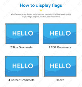 Bandera Publicitaria Promocional de Poliéster de 3x5 pies, <span class=keywords><strong>Banderas</strong></span> <span class=keywords><strong>Personalizadas</strong></span> de Doble Cara, Bandera Grande Personalizada con Logotipo, Impresión Personalizada - Product Image 4