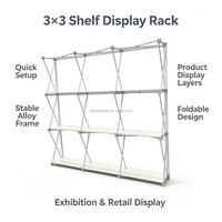 Stand d'exposition modulaire pliable en aluminium réutilisable et portable, présentoir pour salon professionnel