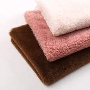 Faux Rabbit Fur Fabric Hot Sales Eco-friendly GRS Super Soft Recycled Polyester Toskana Rabbit Faux Fur Fabric For Shoes Jacket Bag Pets