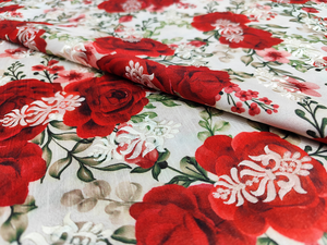 Smooth Soft Printed 100% <b>Polyester</b> Multicolor Satin <b>Fabric</b> for DIY Sewing Crafts Wedding Dress Shiny Decoration - Product Image 4