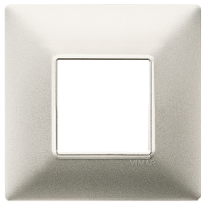 Vimar <b>Wall</b> Switch <b>Plate</b> 2M BS Nickel Matte Finish - Product Image 1
