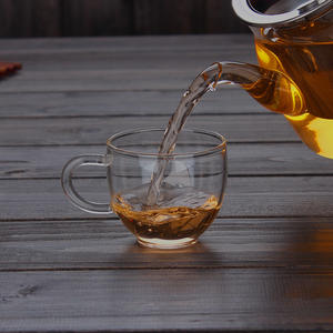 Tazzine <span class=keywords><strong>da</strong></span> Tè in Vetro Borosilicato Trasparente Personalizzabili, Resistenti al Calore, con Set di Piattini Abbinati. - Product Image 4