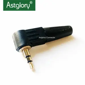 Astglory conector de telefone, conector de plugue de telefone estéreo, anjo direito, 3.5mm