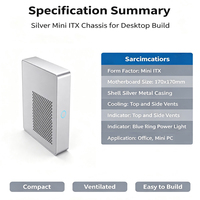 Mini PC de Escritorio con Carcasa Metálica, Chipset H610, Compatible con Procesador I3 I5, HDMI, VGA, Pantalla Dual, WIFI, Bluetooth, Mini Ordenador de Oficina
