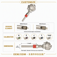 Ensemble thermocouple et RTD HUADONG Modèle 16000, norme américaine, avec sonde à thermowell percé solide 6000, K E J T Pt100