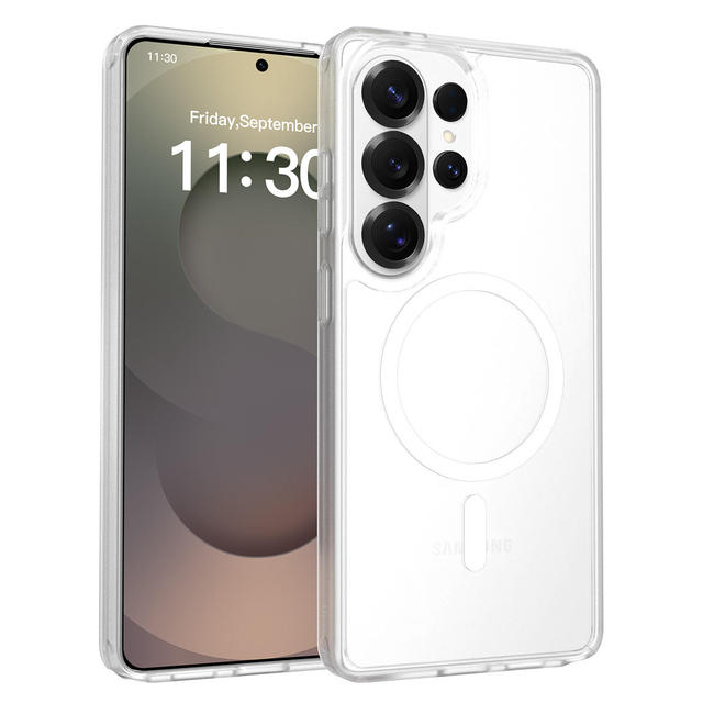 Frosted Magnetic Wireless Charging Shockproof Anti-Fingerprint Skin Touch Design Phone Case for Samsung S26 S25 S24 Ultra