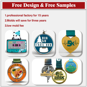 Thiết kế huy chương kim loại thể thao tùy chỉnh của riêng bạn, huy chương hoàn thành cuộc chạy marathon, hợp kim kẽm - Product Image 5
