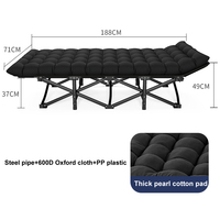 Lits pliants de conception moderne haut de gamme avec matelas en mousse à mémoire de forme luxueux, cadre en acier pour le camping en plein air et l'utilisation hospitalière