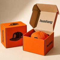 Boîtes d'emballage pour casquettes de baseball réutilisables en matériaux recyclés, boîtes à casquettes personnalisées au toucher doux pour la vente au détail