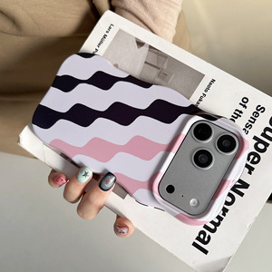 Funda con Diseño de Bloques de Color y Efecto de Ondas de Agua Compatible con iPhone 16 Pro Max, iPhone 17, 15/14, Película Dos en Uno - Product Image 4