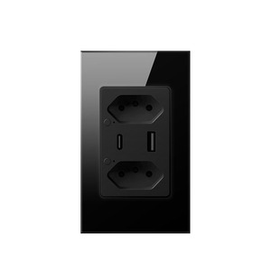 Enchufe de Pared Inteligente Wifi/Zigbee Brasileño de 16A con USB/Tipo C, Tomas de Corriente con Control Individual, <span class=keywords><strong>Cargador</strong></span> Rápido para Tuya Home Alexa - Product Image 2