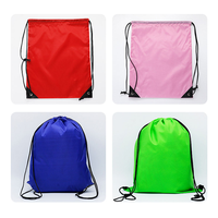 Sac à dos pliable avec cordon de serrage, sacs de shopping imprimés avec logo, sacs promotionnels réutilisables, sacs de sport écologiques, sacs de transport pour le shopping