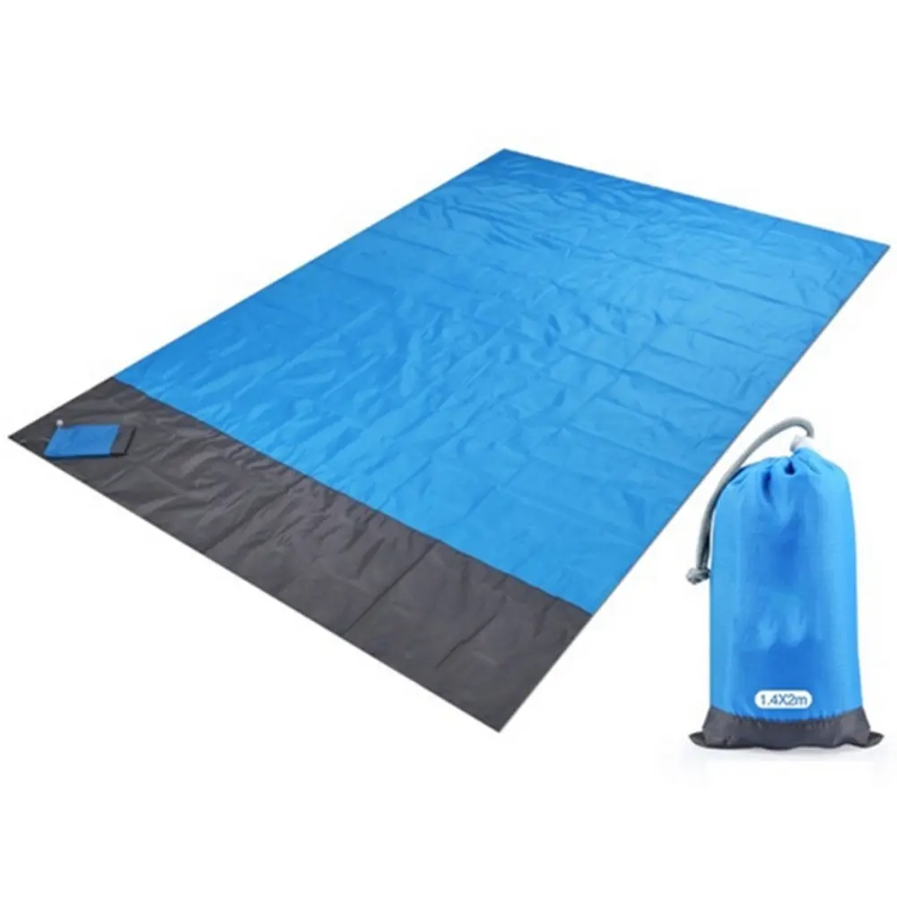 2*2.1m su geçirmez cep plaj battaniyesi katlanır kamp Mat/yatak taşınabilir hafif Mat/açık piknik örtüsü kum plaj Mat