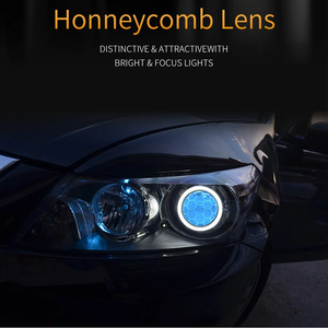 Lente de faro Bi HID de 3 ", función de haz alto-bajo, lente de fútbol para Hella 3R G5, retrofit de coche, serie <span class=keywords><strong>D</strong></span>, lente de proyector de faro de xenón - Product Image 4