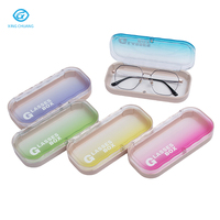 Boîte de rangement pour lunettes en plastique simple avec logo personnalisé, étui à lunettes en plastique, porte-lunettes, étui pour lunettes optiques