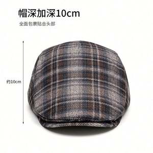 Nuevo Sombrero de Boina para Otoño e Invierno para Hombre y Mujer, Gorra Plana a Cuadros, Boina de Artista y Pintor para Hombre y Mujer, Boinas para Hombres Ingleses - Product Image 3