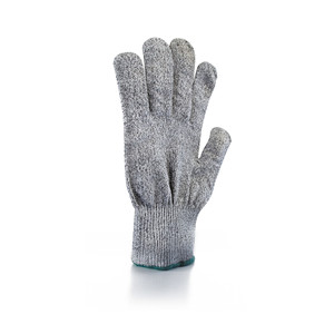 Guanti da lavoro grigi in maglia di cotone con polsino elasticizzato per giardinaggio e uso generale, ambidestri - Product Image 1