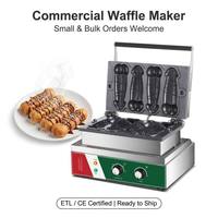 Machine à gaufres électrique Blios en acier inoxydable 1500W, 4 empreintes, forme pénis, pour fêtes à thème adultes