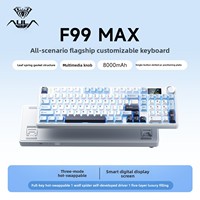 Clavier mécanique sans fil rétroéclairé à trois modes Wolf Spider AULAF99max pour jeux e-sport et ordinateur de bureau personnalisé