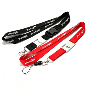 Lanières promotionnelles personnalisées en polyester avec logo, ouvre-bouteille, sérigraphiées, vente en gros - Product Image 3