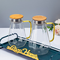 Service à thé de luxe 1,5 litre (2000 ml) pour café et thé, carafe en verre diamantée créative