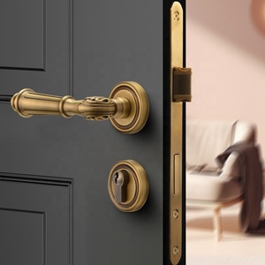 Hot bán cao cấp chống chèn từ rắn brass xử lý Door Lock Set cho cửa gỗ - Product Image 4