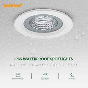Spots <span class=keywords><strong>LED</strong></span> encastrés étanches 5W 7W 9W 12W 15W ronds anti-buée pour toilettes, sauna, <span class=keywords><strong>salle</strong></span> <span class=keywords><strong>de</strong></span> <span class=keywords><strong>bain</strong></span> <span class=keywords><strong>IP65</strong></span> COB - Product Image 5