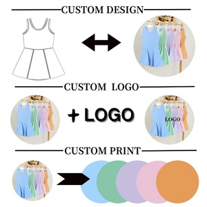 Robe de sport sans manches KERUI pour filles avec short, vêtements de sport pour bébés filles, tenue de yoga torsadée pour enfants, robe de tennis pour tout-petits, robe en nylon pour filles - Product Image 3