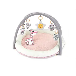 2023 hot sales Cute Cartoon Activity Gym Playma Animal Educational exercise baby play mat with music play