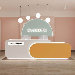 Escritorio de recepción moderno en forma de L, salón de belleza, recepción, Boutique, mostrador de recepción, mostrador para tienda de maternidad y bebé - Product Image 3