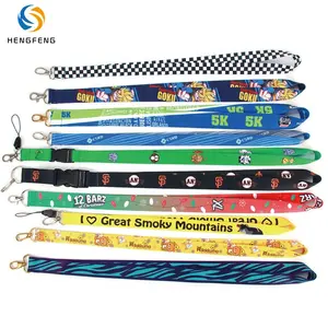 Universele Telefoon Lanyard Strap Sleutelhanger Hals Warmteoverdracht Pols Gepersonaliseerde Cartoon Gesublimeerd Print Lanyards