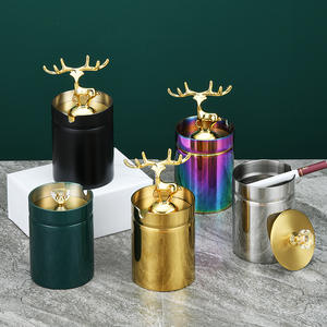 Cendrier en acier inoxydable avec LOGO personnalisé, pour la maison, la voiture, monté sur le véhicule - Product Image 1