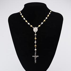 נשים מתנות נירוסטה לב שרשרת צלב דתי תליון ישו חתיכה מחרוזת שרשרת - Product Image 6