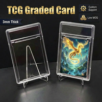 Boîtier de protection transparent premium pour cartes de sport, Pokémon, MTG, avec protection UV, compatible PSA, en plastique haute clarté